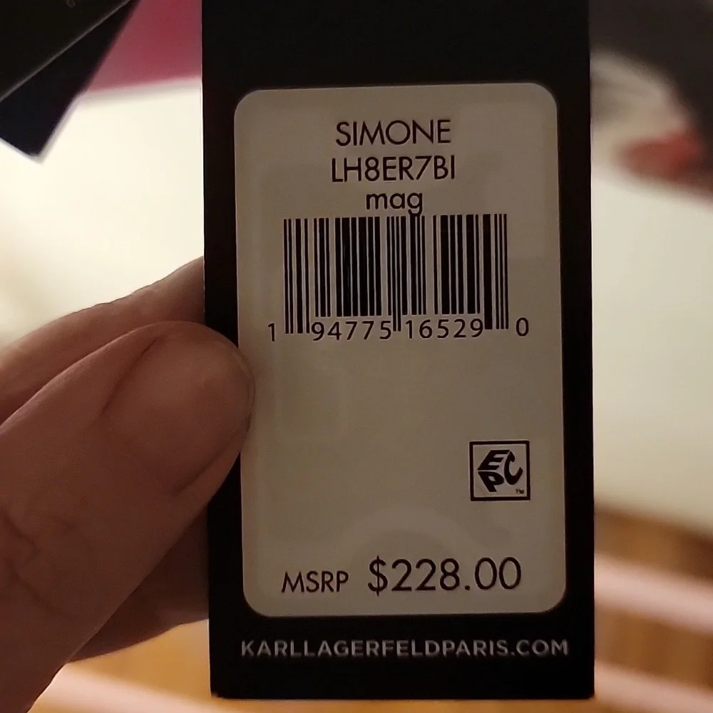 NWT Karl Lagerfeld Paris Simone faux fur trim crossbody bag - Picture 4 of 7